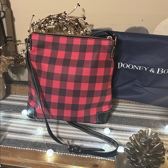 Dooney & Bourke Red and Black Checkered Crossbody Bag - Picture 4 of 14